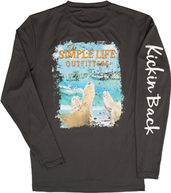 The Simple Life Outfitters SandBar Long Sleeve Charcoal