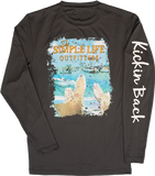 The Simple Life Outfitters SandBar Long Sleeve Charcoal