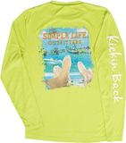 The Simple Life Outfitters SandBar Long Sleeve LimeShock Green