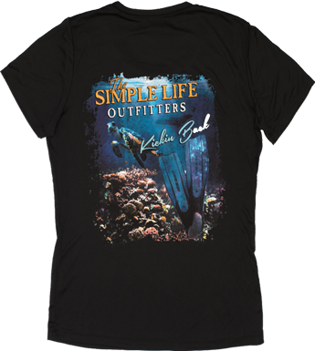 The Simple Life Outfitters Women’s Black Scuba T-Shirt