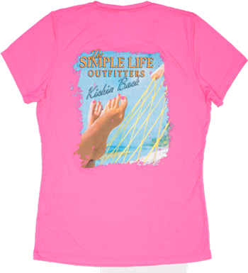 The Simple Life Outfitters Women’s Pink Hammock T-Shirt